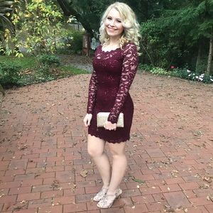 Maroon Homecoming dress